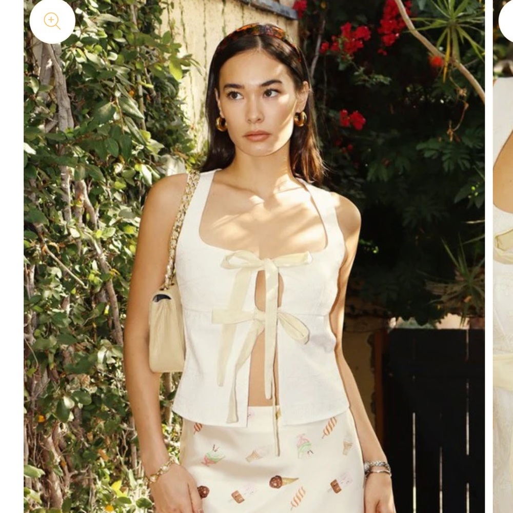 Beautiful Cream Embroidered Linen Top